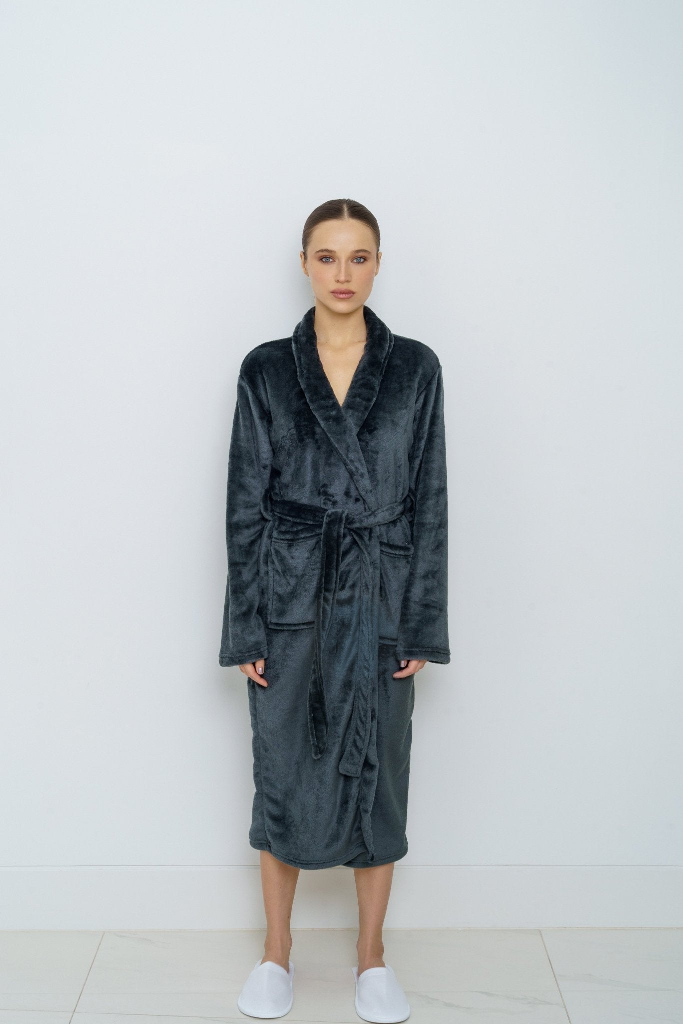 Charcoal Gray Bathrobe
