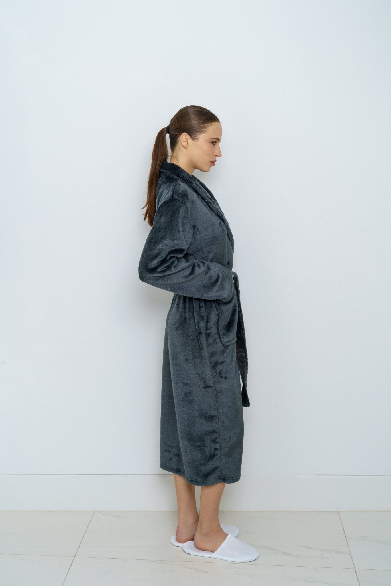 Charcoal Gray Bathrobe