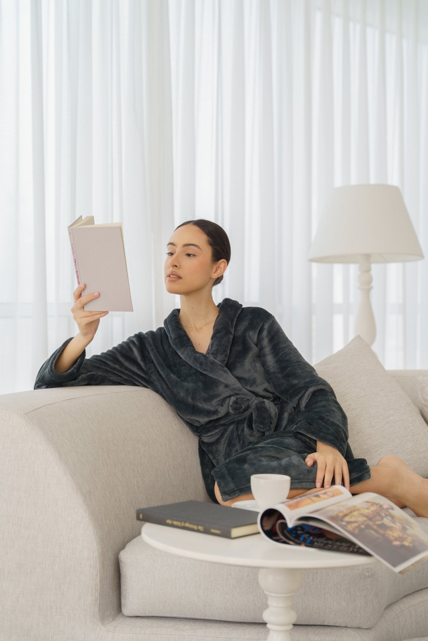 Charcoal Gray Bathrobe