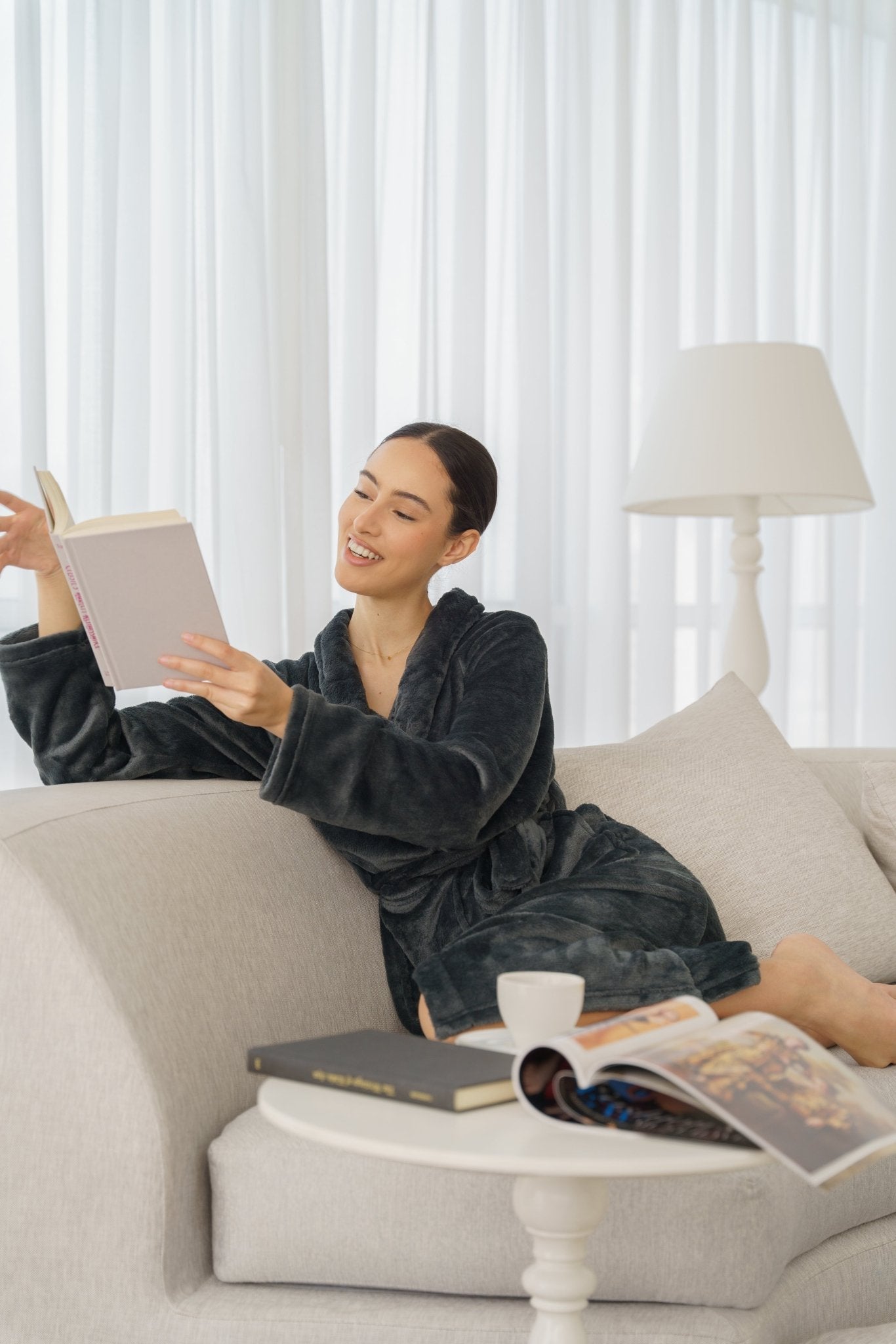 Charcoal Gray Bathrobe