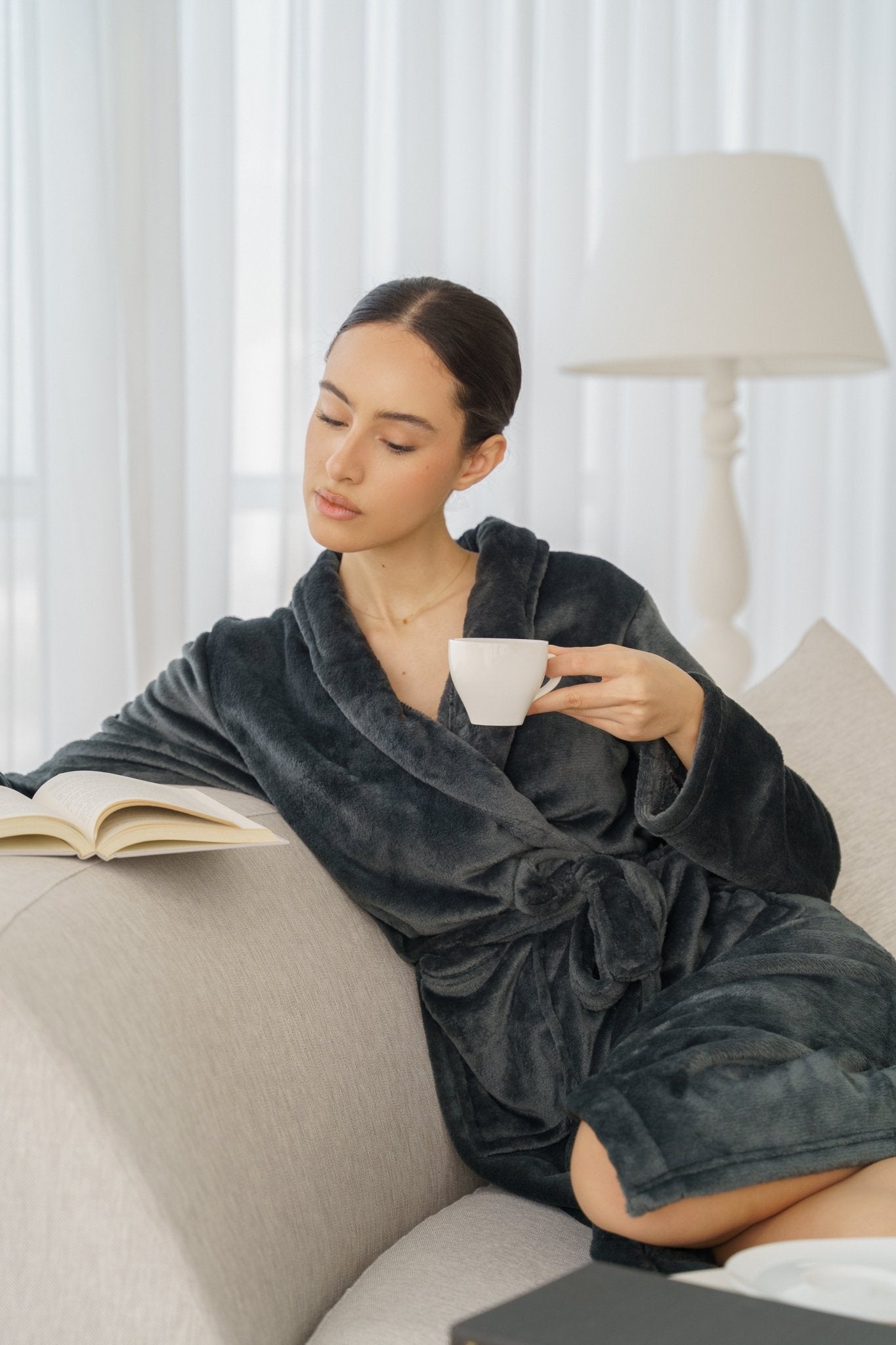 Charcoal Gray Bathrobe
