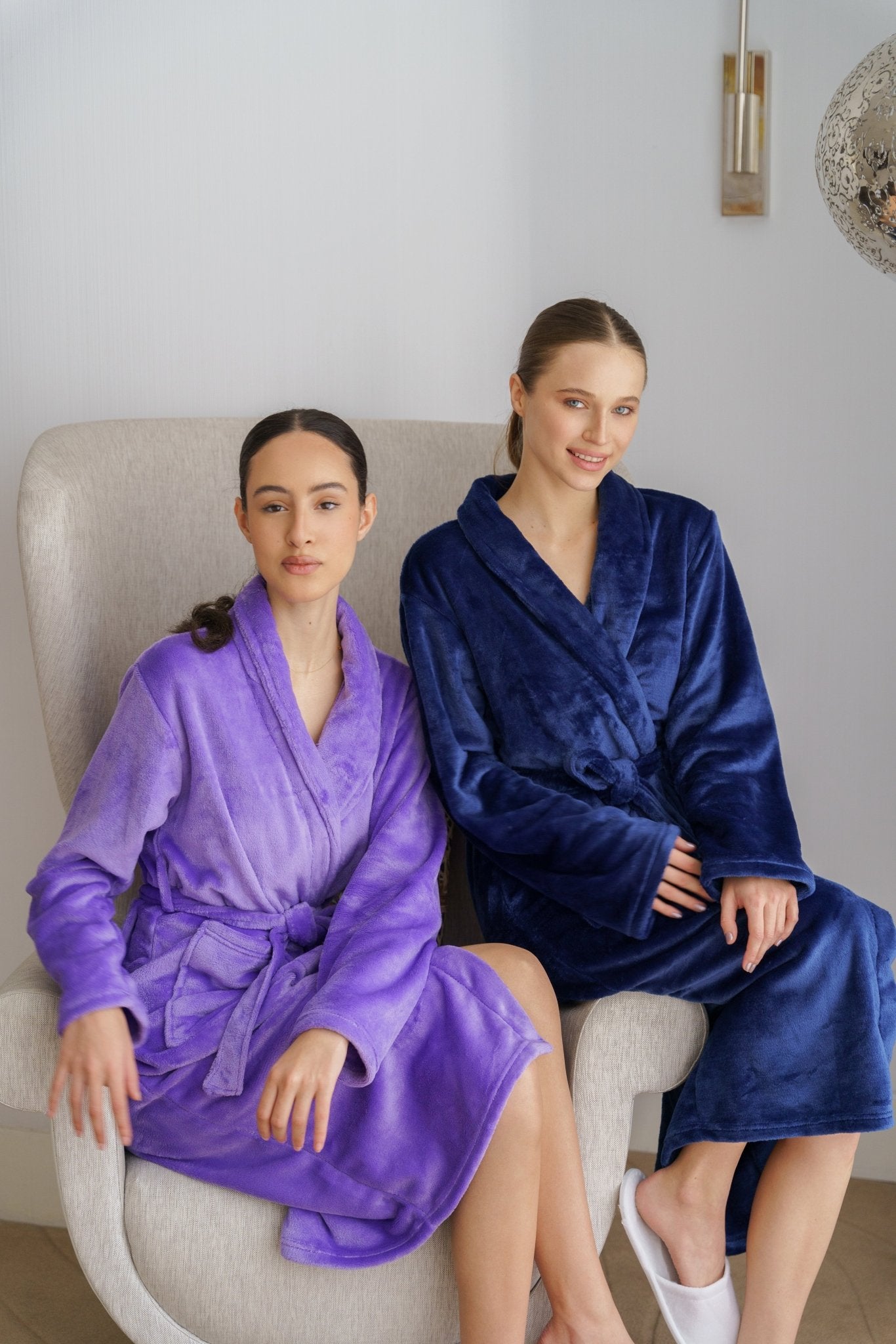 Navy Blue Bathrobe