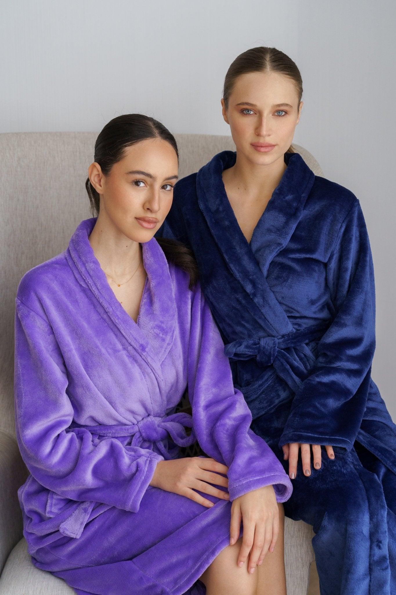 Navy Blue Bathrobe