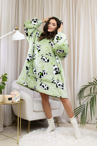 Panda Oversized Blanket Hoodie