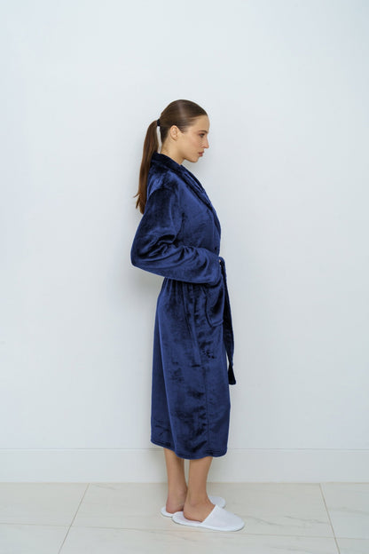 Navy Blue Bathrobe