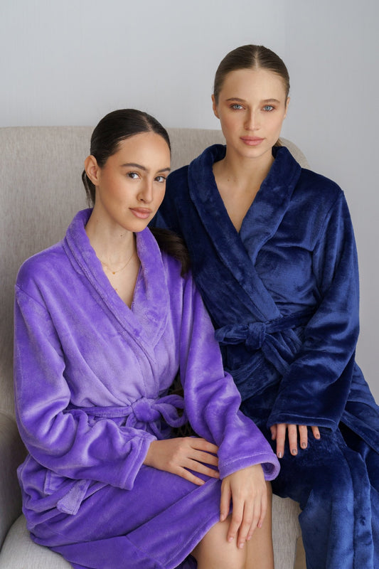 Navy Blue Bathrobe